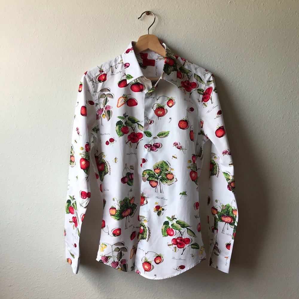 Devils Advocate Floral Print Button Down, Slim